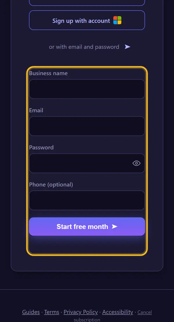 Or sign up with email