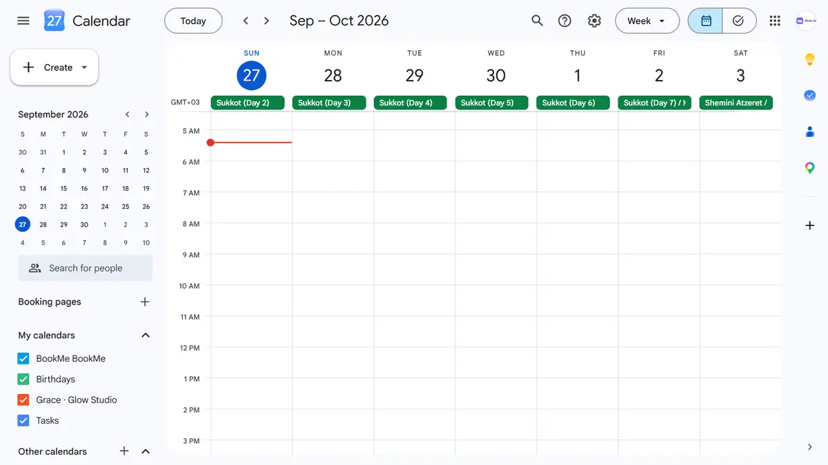 Open Google Calendar on a computer