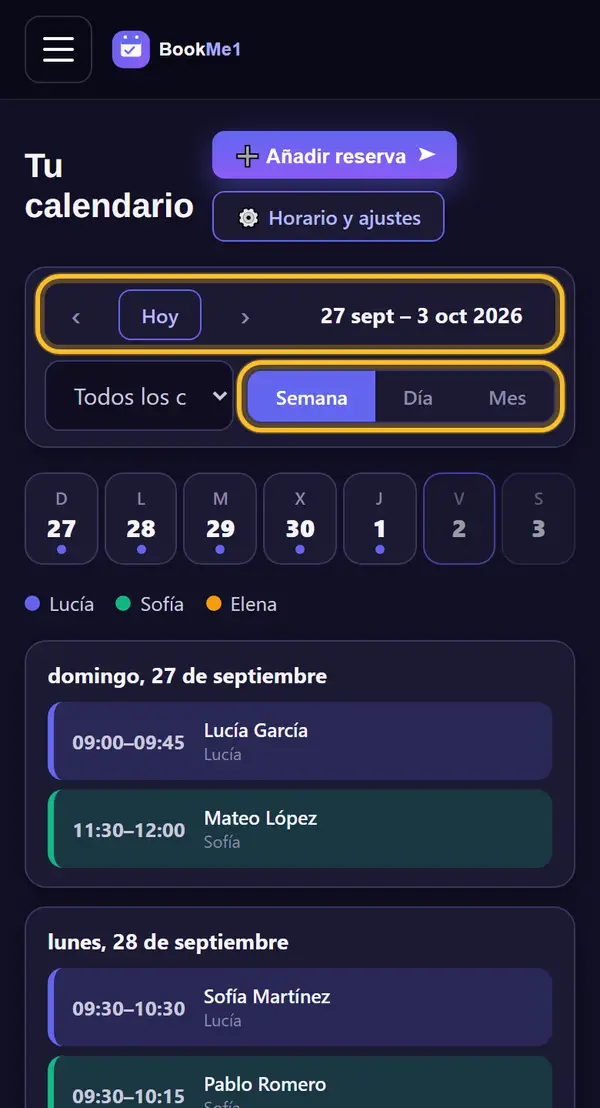Elige una vista