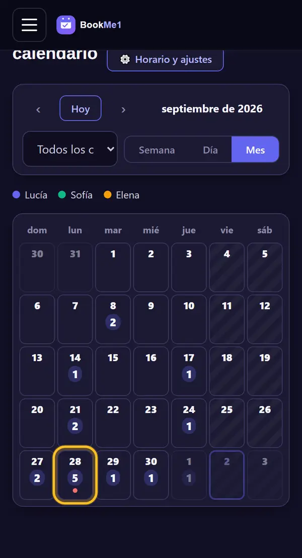 Vista de mes