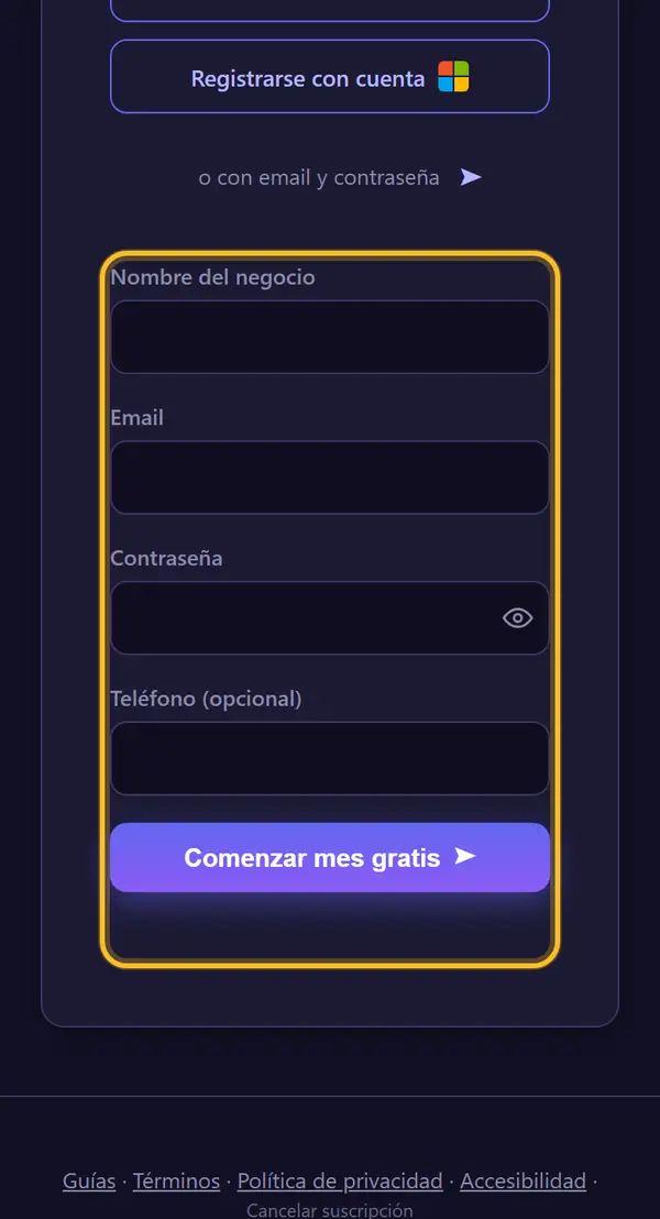 O regístrate con tu email