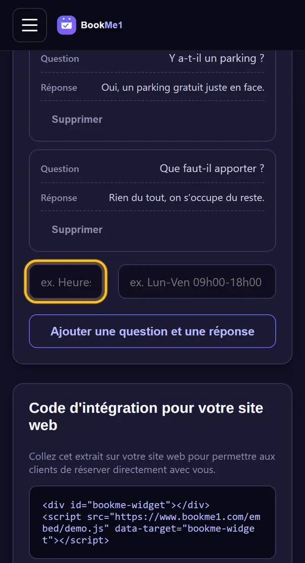 Écrire une question