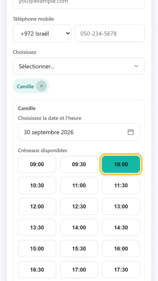 Choisir une couleur de la palette