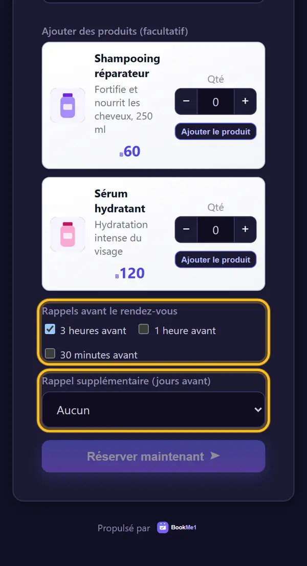 Ils touchent « Réserver maintenant »