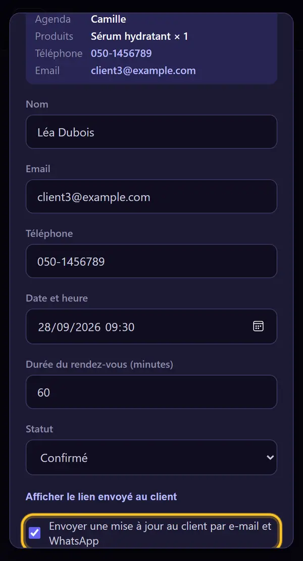 Garder la case de mise à jour cochée