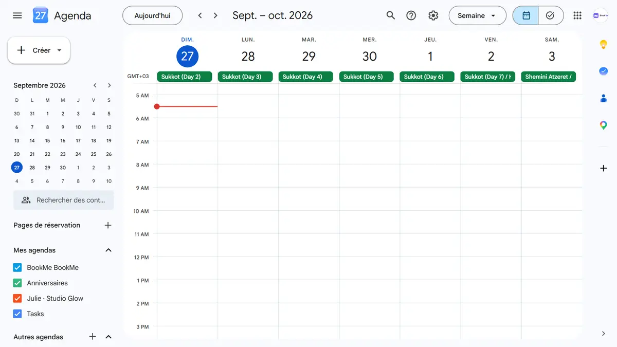 Ouvrez Google Agenda sur un ordinateur