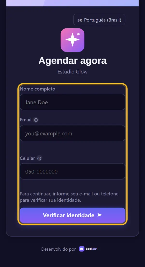 O que o cliente vê