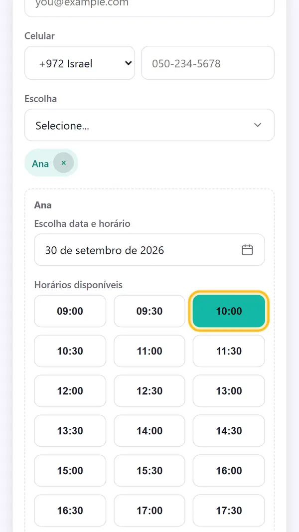 Escolha uma cor da paleta