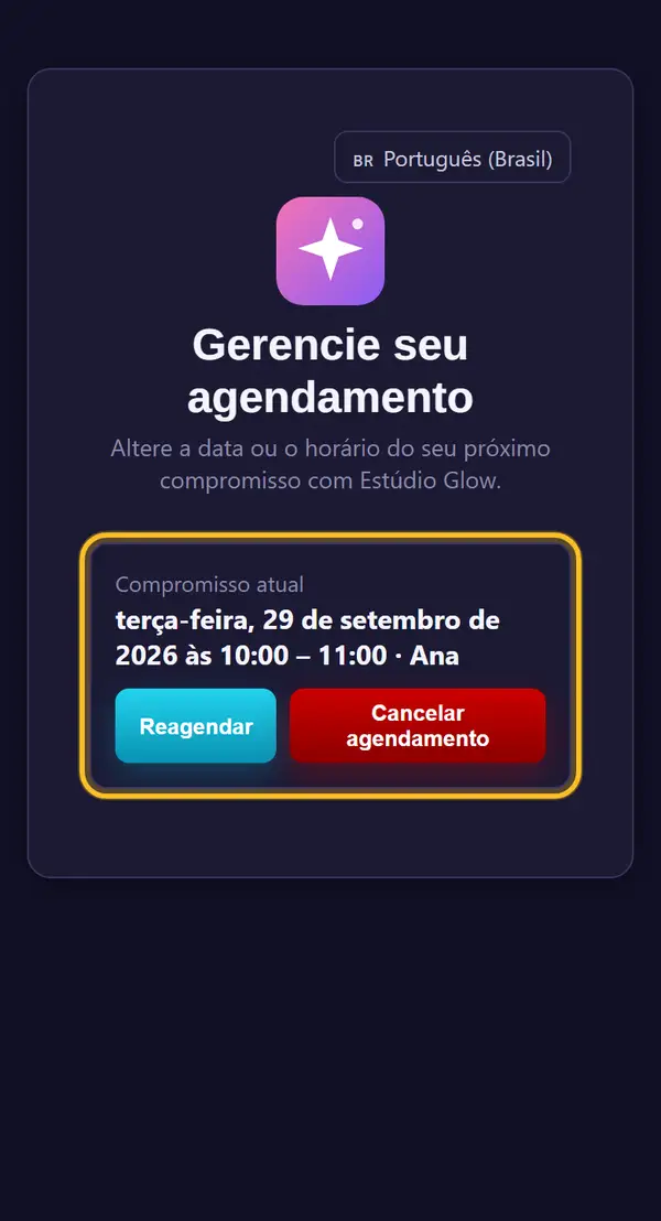 O cliente abre o link