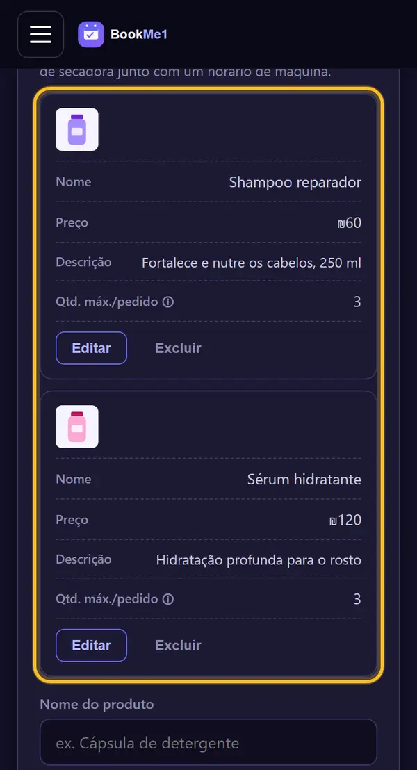 Toque em "Adicionar produto"